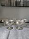 Set Of 5 Antique Sterling Silver Overlay Sherbet Cups / Dessert Glasses