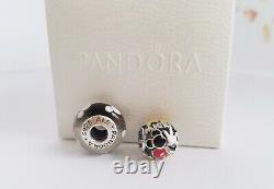 Set Of 5 Pandora Disney Mickey And Minnie Mouse + Murano Charmas