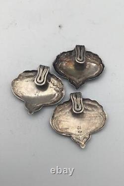 Set of 3 Georg Jensen Silver Sterling silver Glass Mark No. 46