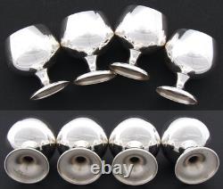 Set of 4 Antique to Vintage Gorham 955 Sterling Silver Aperitif Liqueur Cordials