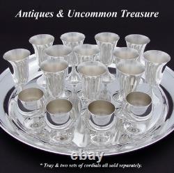 Set of 4 Antique to Vintage Gorham 955 Sterling Silver Aperitif Liqueur Cordials