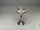 Set Of 8 Sterling Redlich&co Glass Cocktail Glass Sterling Silver Holder