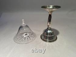 Set of 8 Sterling Redlich&Co Glass Cocktail Glass Sterling Silver Holder