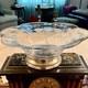 Sheffield Sterling Silver Cut Glass Footed Center Bowl