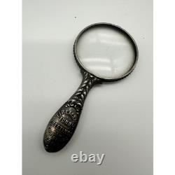 Shreve & Co Sterling Silver Magnifying Glass Firemans Fund 1898 Victorian