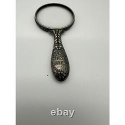 Shreve & Co Sterling Silver Magnifying Glass Firemans Fund 1898 Victorian