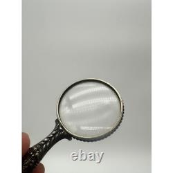 Shreve & Co Sterling Silver Magnifying Glass Firemans Fund 1898 Victorian