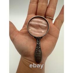 Shreve & Co Sterling Silver Magnifying Glass Firemans Fund 1898 Victorian
