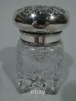 Shreve, Crump & Low Inkwell Antique Inkpot American Sterling Silver & Glass