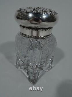 Shreve, Crump & Low Inkwell Antique Inkpot American Sterling Silver & Glass