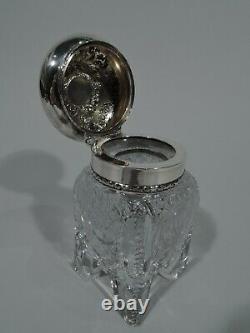 Shreve, Crump & Low Inkwell Antique Inkpot American Sterling Silver & Glass