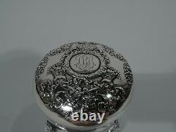 Shreve, Crump & Low Inkwell Antique Inkpot American Sterling Silver & Glass