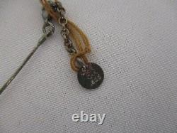 Signed Sr Luli Hamersztein Israel Sterling Silver Roman Glass Pendant Necklace