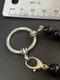 Signed The Loop Sterling Silver Eyeglass Holder Necklace Black Glass Beads