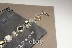 Silpada Exemplar Sterling Silver, Pyrite, Lip Shell, Glass, C. Z. Bracelet B2790