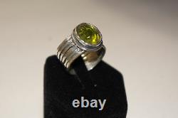 Silpada Green Glass Sterling Silver Ring Sz 10 R1463 Beautiful