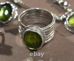 Silpada Green Glass Sterling Silver Ring Sz 10 R1463 Beautiful