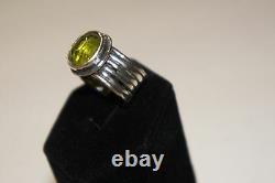 Silpada Green Glass Sterling Silver Ring Sz 8 R1463 Beautiful