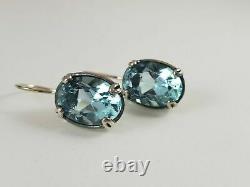 Silpada Sterling Silver Aqua Blue Glass Filigree Earrings W2177 Mint Elegant