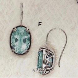 Silpada Sterling Silver Aqua Blue Glass Filigree Earrings W2177 Mint Elegant