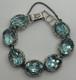 Silpada Sterling Silver Blue Lagoon Aqua Blue Glass Bracelet B2093