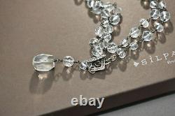 Silpada Sterling Silver Glass Nugget Toggle 35 Long Necklace N1503 $129