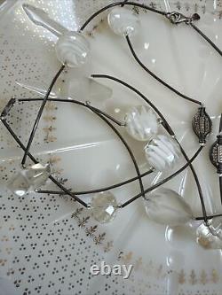 Silpada Sterling Silver Quartz & Glass Accented long necklace RARE 56 Must See