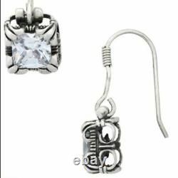 Silpada Sterling Silver Uptown CZ Cubic Zirconia Dangle Earrings HTF W0975 SET