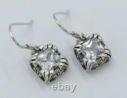 Silpada Sterling Silver Uptown CZ Cubic Zirconia Dangle Earrings HTF W0975 SET