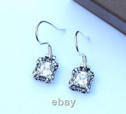 Silpada Sterling Silver Uptown CZ Cubic Zirconia Dangle Earrings HTF W0975 SET