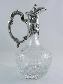 Silver & Cut-Glass Claret Jug