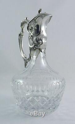 Silver & Cut-Glass Claret Jug