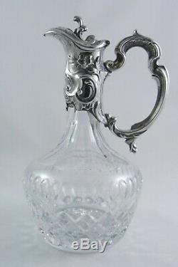 Silver & Cut-Glass Claret Jug