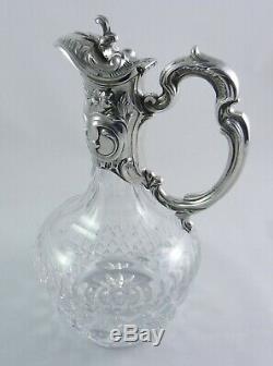 Silver & Cut-Glass Claret Jug