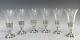 Six Sterling Silver Cups With Etched Crystal Glass Inserts 7oz 6-1/2 High