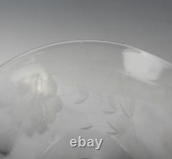Six Sterling Silver Cups With Etched Crystal Glass Inserts 7oz 6-1/2 High