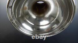 Six Sterling Silver Cups With Etched Crystal Glass Inserts 7oz 6-1/2 High