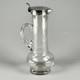 Small Antique Sterling Silver, Glass Whiskey Noggin Pitcher, Hukin & Heath 1899