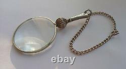 Solid Silver Chatelaine Magnifying Glass Birmingham Hallmarked