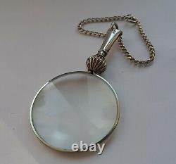 Solid Silver Chatelaine Magnifying Glass Birmingham Hallmarked