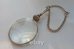 Solid Silver Chatelaine Magnifying Glass Birmingham Hallmarked