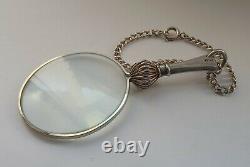 Solid Silver Chatelaine Magnifying Glass Birmingham Hallmarked