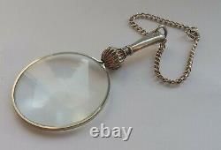 Solid Silver Chatelaine Magnifying Glass Birmingham Hallmarked