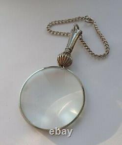 Solid Silver Chatelaine Magnifying Glass Birmingham Hallmarked