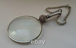 Solid Silver Chatelaine Magnifying Glass Birmingham Hallmarked