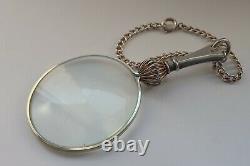 Solid Silver Chatelaine Magnifying Glass Birmingham Hallmarked