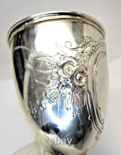 Southern Coin Silver Sterling Silver No Monogram Wine Glass Ca 1850