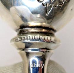Southern Coin Silver Sterling Silver No Monogram Wine Glass Ca 1850