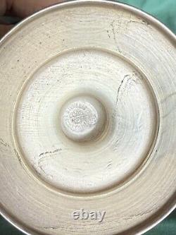 Sterling Silver 5 Overlay on Glass Compotes Vintage Hand Chased Foliate Design