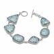 Sterling Silver 7 Ancient Roman Glass Toggle Bracelet New Fast Ship